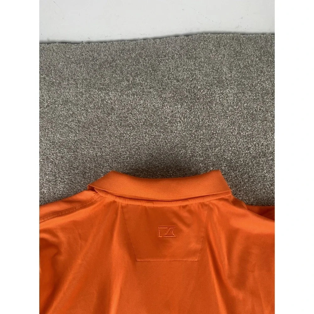 Cutter & Buck Auburn Tigers Solid Orange Polo Shirt Performance Stretch Men XXL